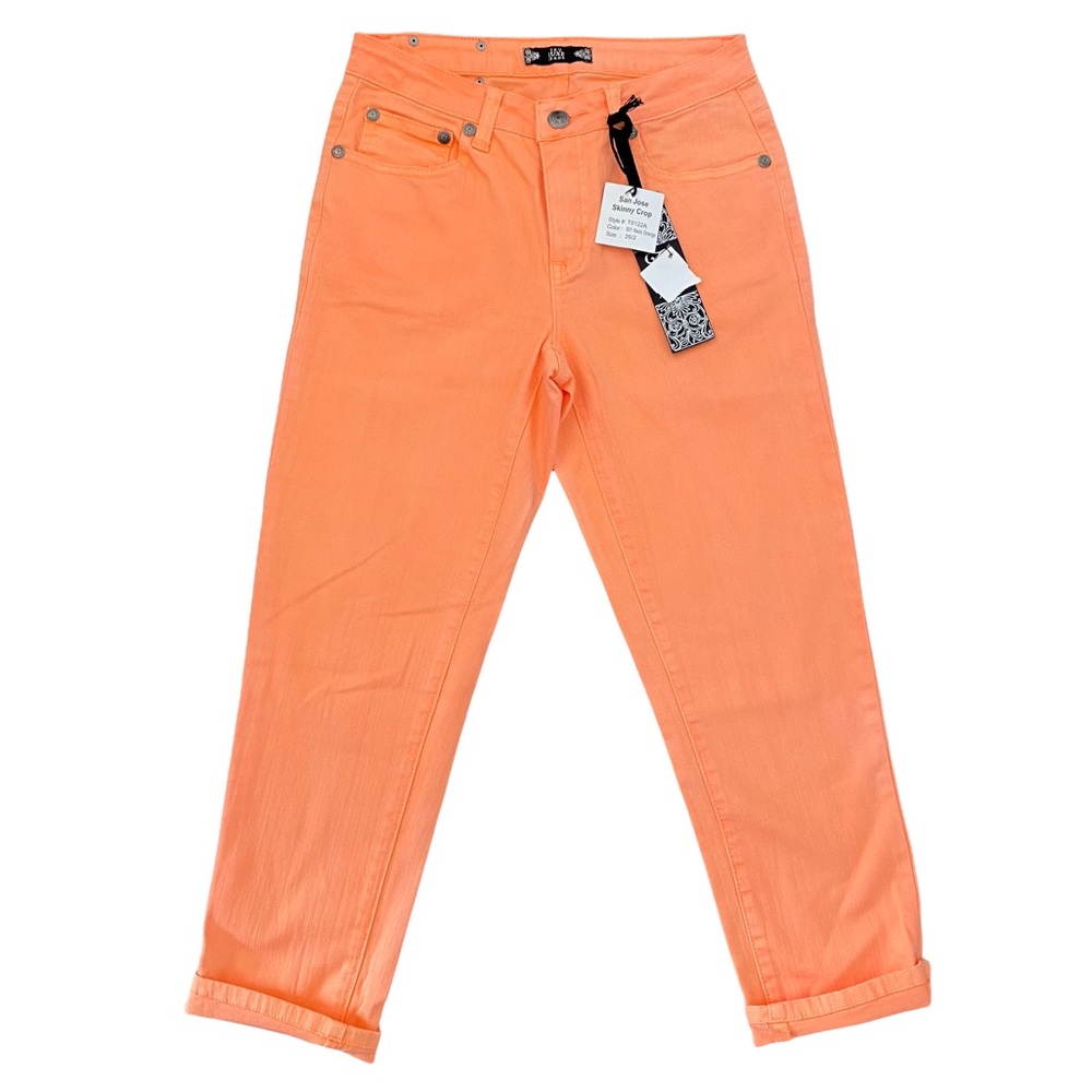 Tru Luxe NWT Orange San Jose Cropped Skinny Jeans 26/2